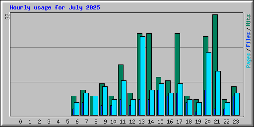 Hourly usage for July 2025