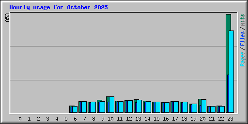 Hourly usage for October 2025